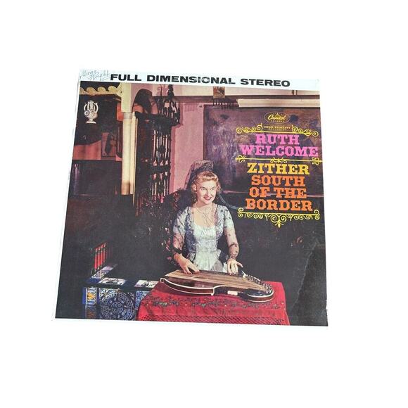 5 RUTH WELCOME Zither Records CAPITOL 12" LP 33 RPM Vintage Romantic 3/4 Time - Picture 9 of 11